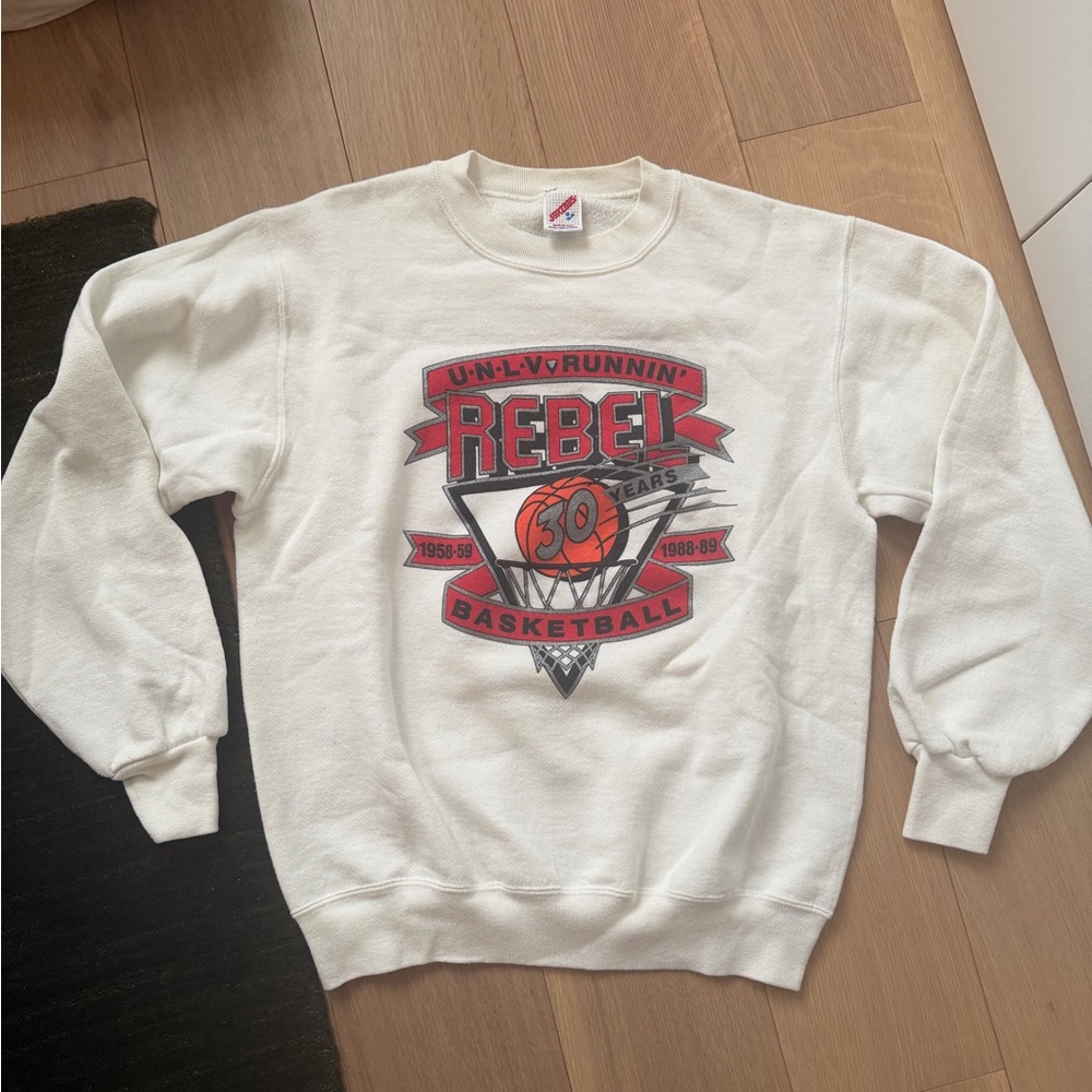 Vintage Rebels White Crew Neck Sweater